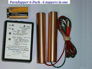 6-Pack zapper with copper paddles.