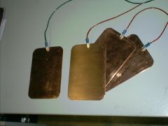 Set of 4 copper large zapping pads